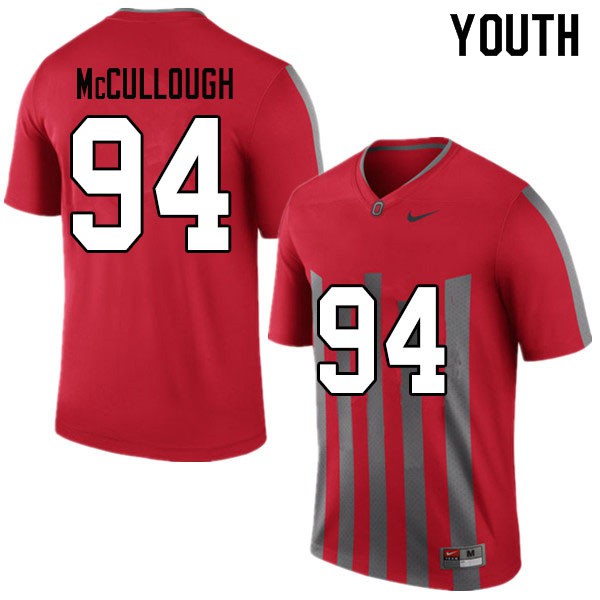 Ohio State Buckeyes #94 Roen McCullough Youth Embroidery Jersey Throwback